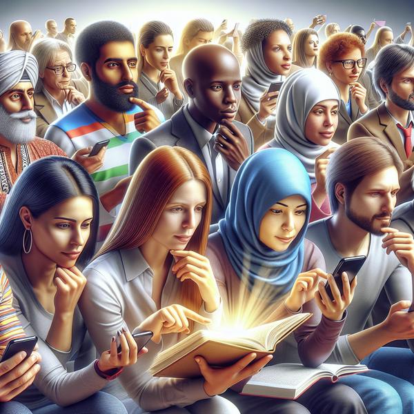 Nhóm người sử dụng thiết bị di động để học từ vựng.